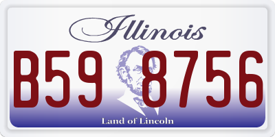 IL license plate B598756