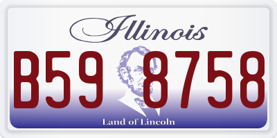 IL license plate B598758