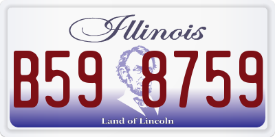 IL license plate B598759