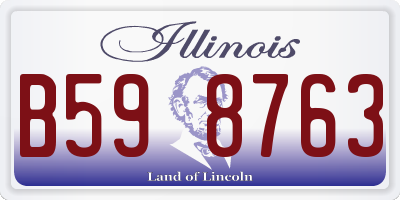 IL license plate B598763