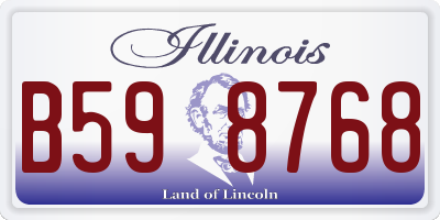 IL license plate B598768