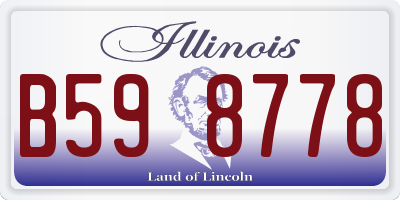 IL license plate B598778