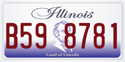 IL license plate B598781