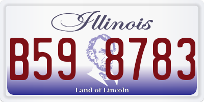 IL license plate B598783