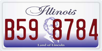 IL license plate B598784