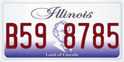 IL license plate B598785
