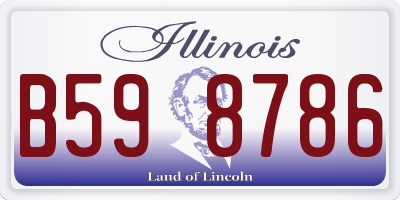 IL license plate B598786