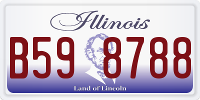 IL license plate B598788