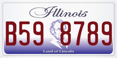 IL license plate B598789