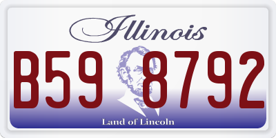 IL license plate B598792
