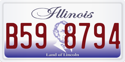 IL license plate B598794