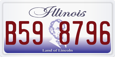IL license plate B598796