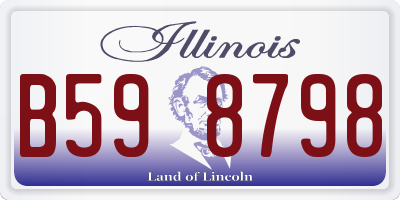 IL license plate B598798