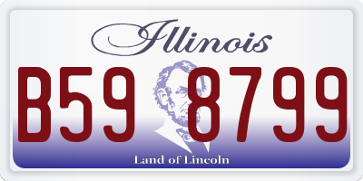 IL license plate B598799