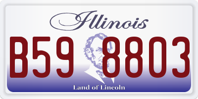 IL license plate B598803