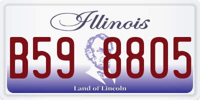 IL license plate B598805
