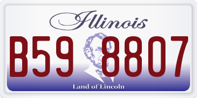 IL license plate B598807