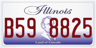 IL license plate B598825