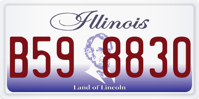 IL license plate B598830