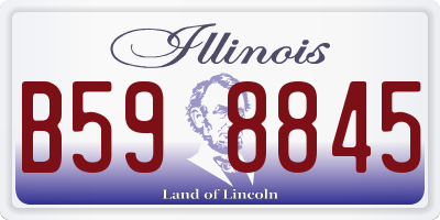 IL license plate B598845