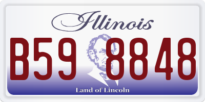 IL license plate B598848