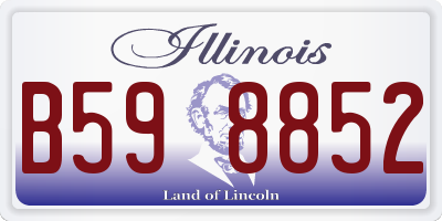 IL license plate B598852