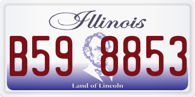 IL license plate B598853