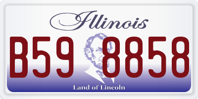 IL license plate B598858