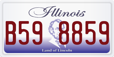 IL license plate B598859