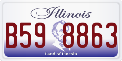 IL license plate B598863
