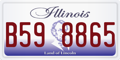 IL license plate B598865