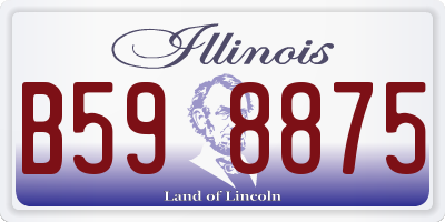 IL license plate B598875