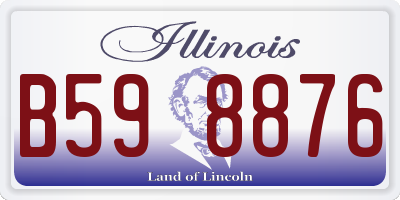 IL license plate B598876