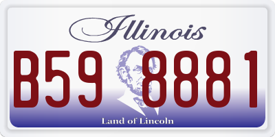 IL license plate B598881