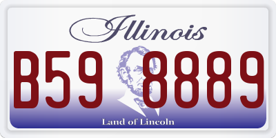 IL license plate B598889