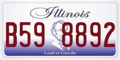 IL license plate B598892