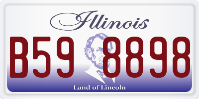 IL license plate B598898