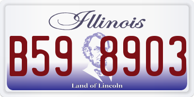 IL license plate B598903