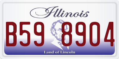 IL license plate B598904