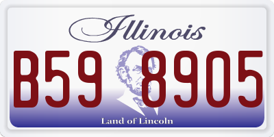 IL license plate B598905