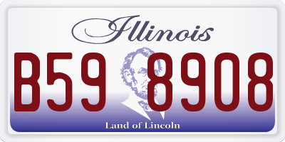 IL license plate B598908