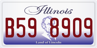IL license plate B598909