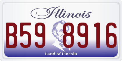IL license plate B598916