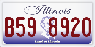 IL license plate B598920