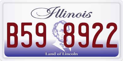 IL license plate B598922