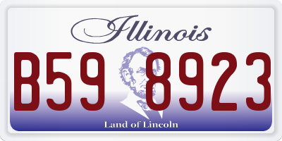 IL license plate B598923