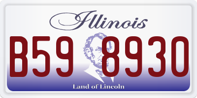 IL license plate B598930