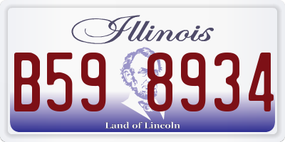 IL license plate B598934