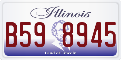 IL license plate B598945