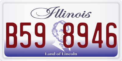 IL license plate B598946